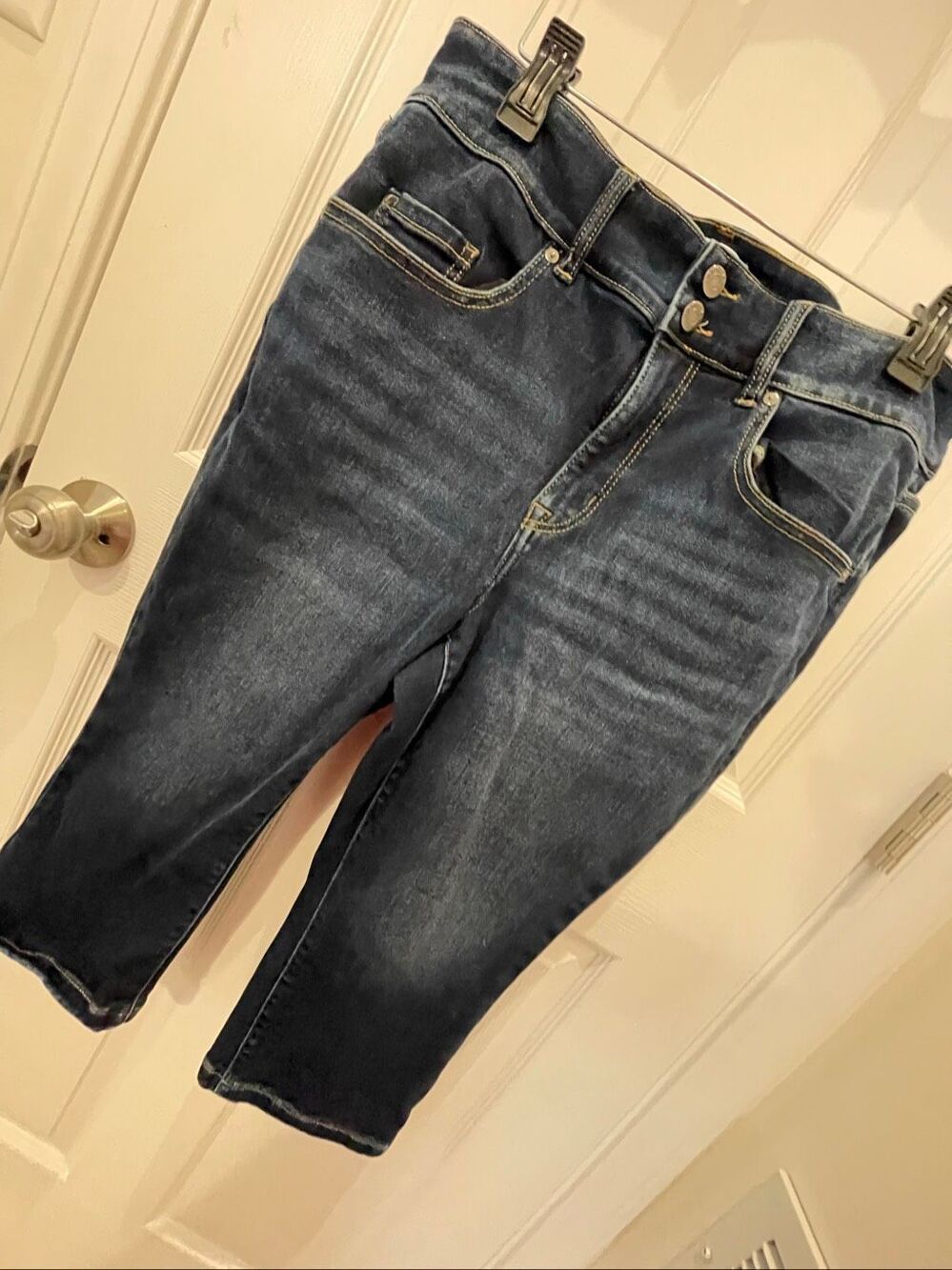 Lane Bryant women’s size 16 capri jeans high rise tummy control pedal